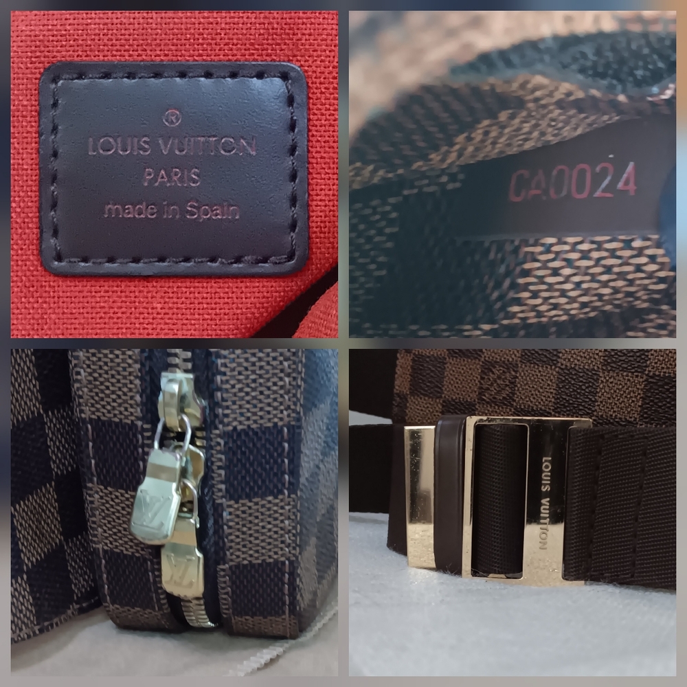 Louis Vuitton EUC ✨ Damier Ebene Geronimos Belt Crossbody Bag Bumbag W/BOX - Picture 15 of 16